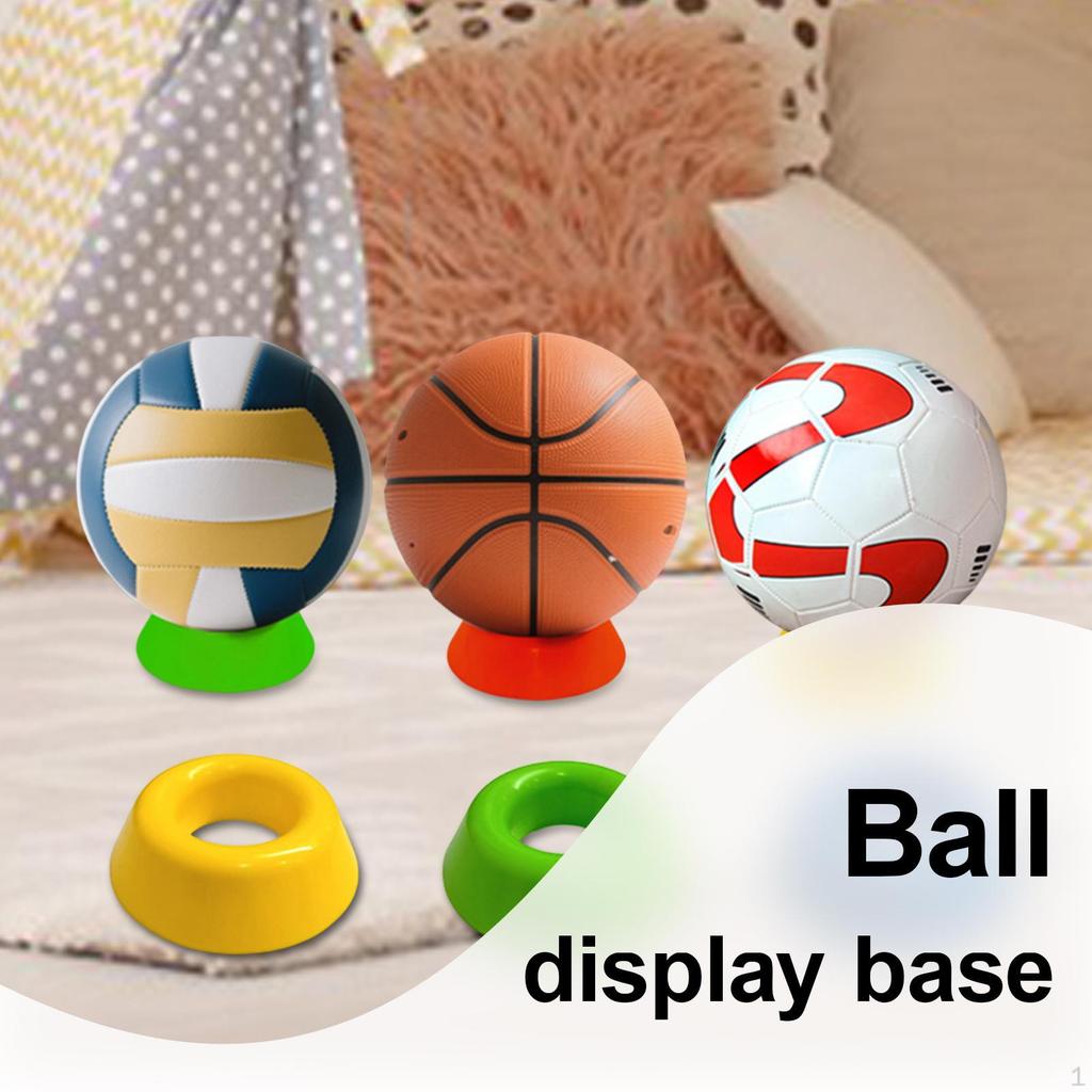 4 Pack of Ball Holders for Volleyball And Football Display Options