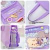 Multifunction Capybara Tote Bag Handheld Side Mesh Pocket Cartoon Tote Tutorial Bag Portable Large-Capacity File Bag