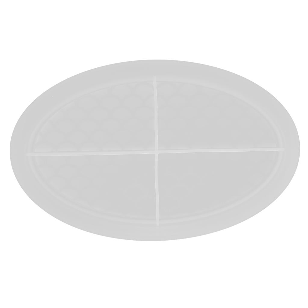 Resin Tray Molds Fish Scale Shape Design Easily Demold Repeated Use Soft DIY Resin Tray Molds for Jewelry Storage Dishes