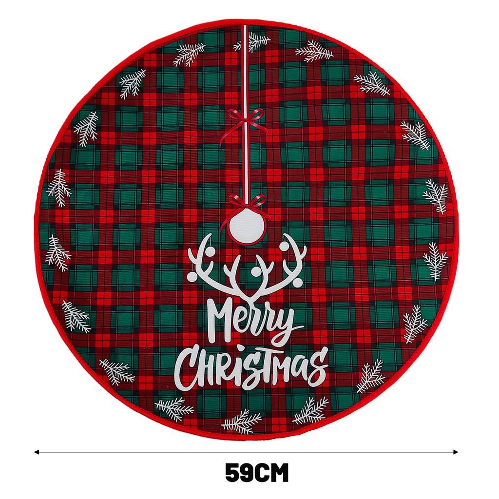 Christmas Tree Skirt Cartoon Crystal Velvet Xmas Rug Crafts Tree Surround Base Skirt Home Party Atmosphere DIY Scene Layout Prop