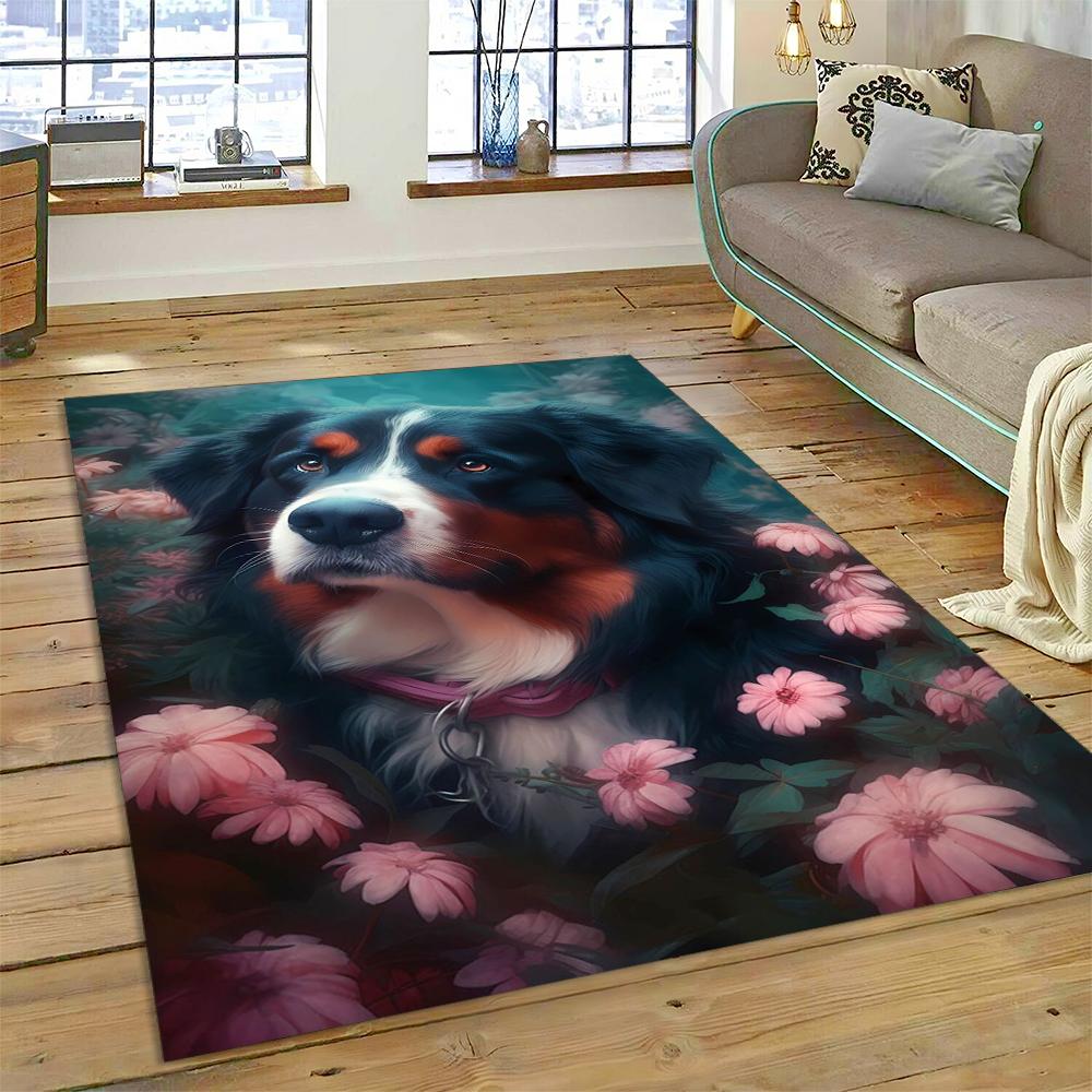Cute Dog Cartoon Samoye,Chihuahua,Koki Pomeranian Husky Carpet Rug for Home Living Room Bedroom Sofa Doormat Decor,kid Non-slip