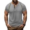 Solid Color Houlder Short Sleeve Men's T-shirt