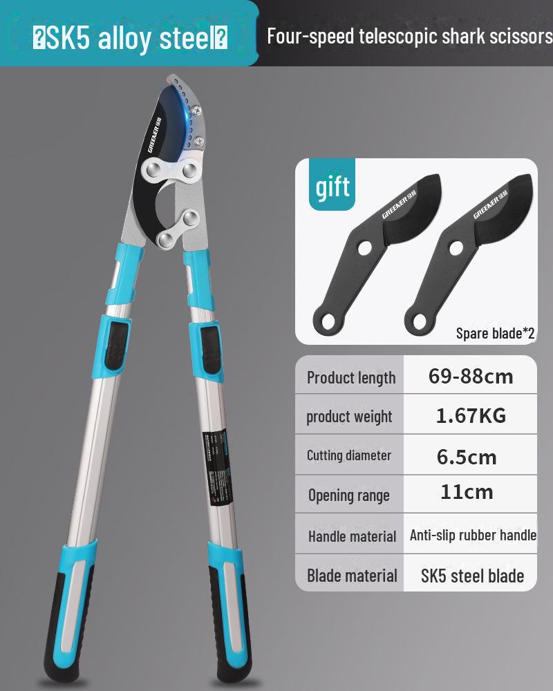 "Green Forest Heavy-Duty Pruning Shears: Strong, Labor-Saving Scissors for Thick Branches and Fruit Trees"