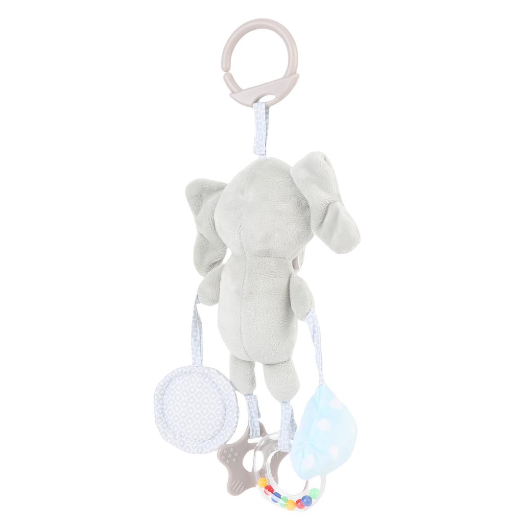 Baby Krippe Hängende Rasseln Spielzeug Cartoon Elefant Beißring Clip On Kinderwagen Spielzeug Weich für Säugling Grau