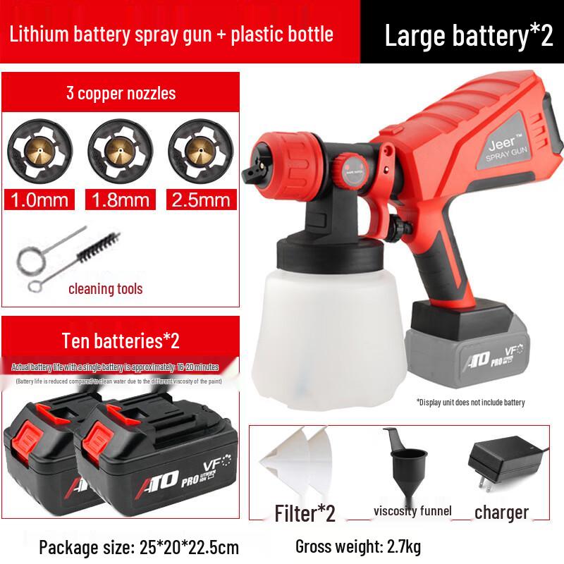 Kalei JEER Cordless Electric Paint Sprayer Gun CN Plug (adapter Included)