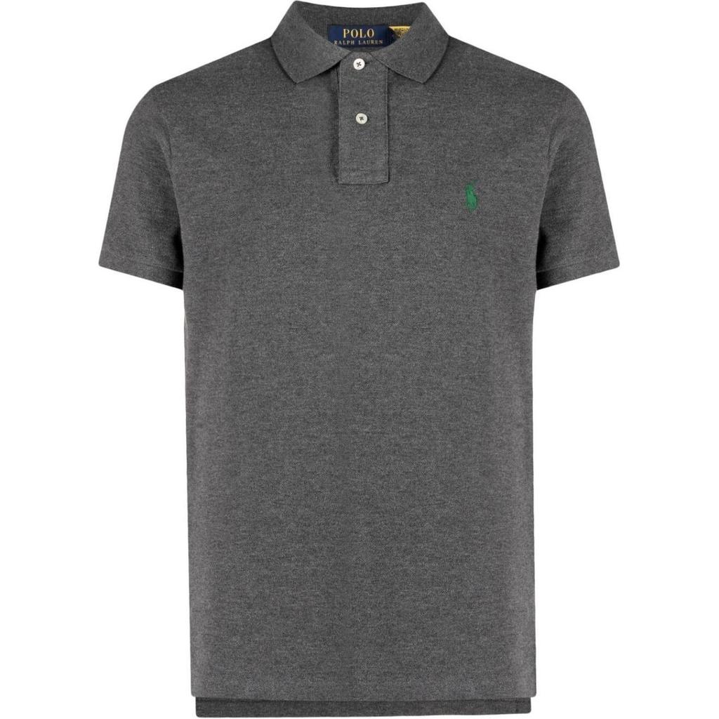 Polo Ralph Lauren Solid Color Pony Embroidered Short Sleeve Polo Shirt Men Tops Dark-Gray 710783656-001