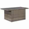 9 Piece Grey Garden Sofa Set with Cushions Poly Rattan