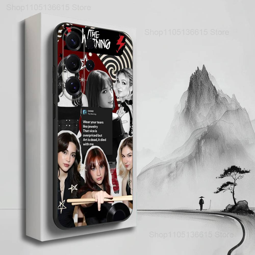 Band T-THE W-Warning Rock Case For Samsung S21,S9,S22,S25,S20,S10,Plus,Ultra,S24,S23,FE,Lite,Soft Silicone Black