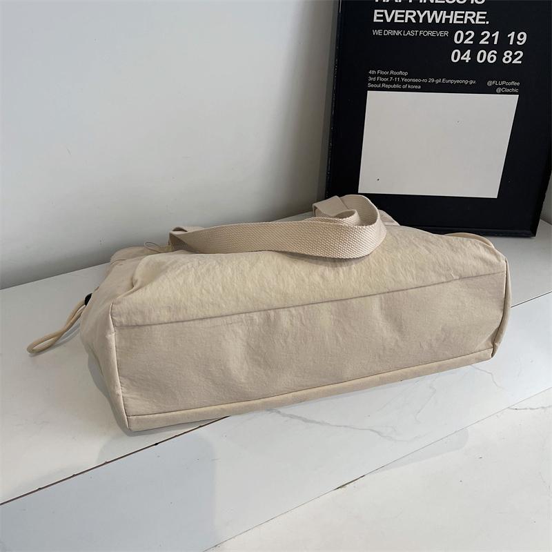 Water-Resistant Nylon Tote Bag for Women – Lightweight and Durable Everyday Shoulder Bag with Multiple Pockets