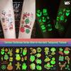 Creative Luminous Christmas & New Year Tattoo Stickers for Kids - Snowflake & Santa Designs