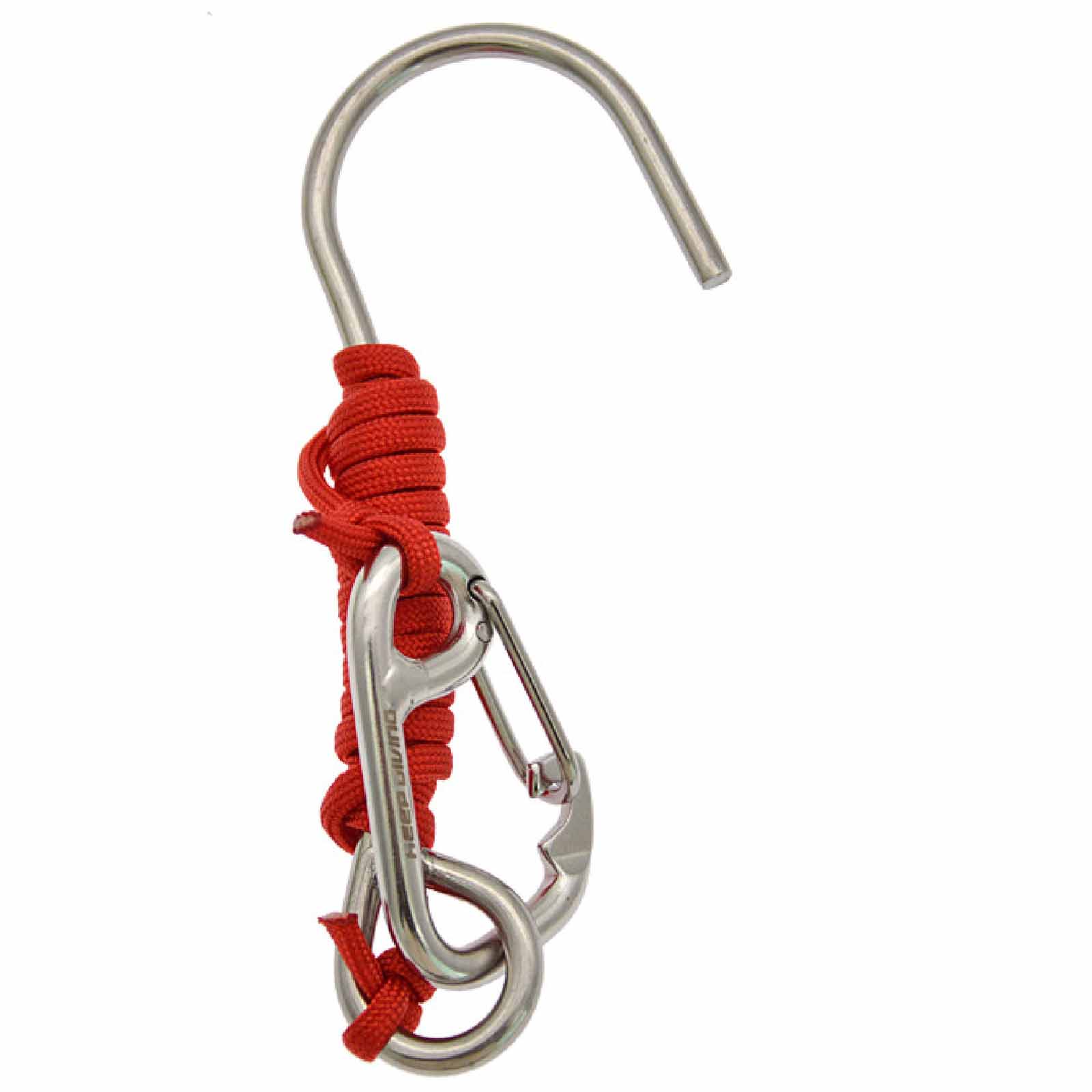

Stainless Steel Hook – Single-, Seawater-Resistant with Safety Rope and Spring Buckle, Diving & Equipment One Size