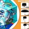 Custom Name Personalized Cosmic Bot Crew Print Umbrella, Auto Open Close, 8‑Rib Sturdy Frame, Commute Camping Hiking Use, Birthday Gift