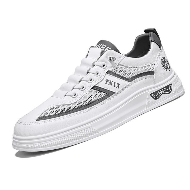 2025 Breathable Mesh Casual Board Shoes Men Flat Comfort Walking Sneakers Thick Bottom Non-Slip Zapatillas Hombre Chunky Tenis