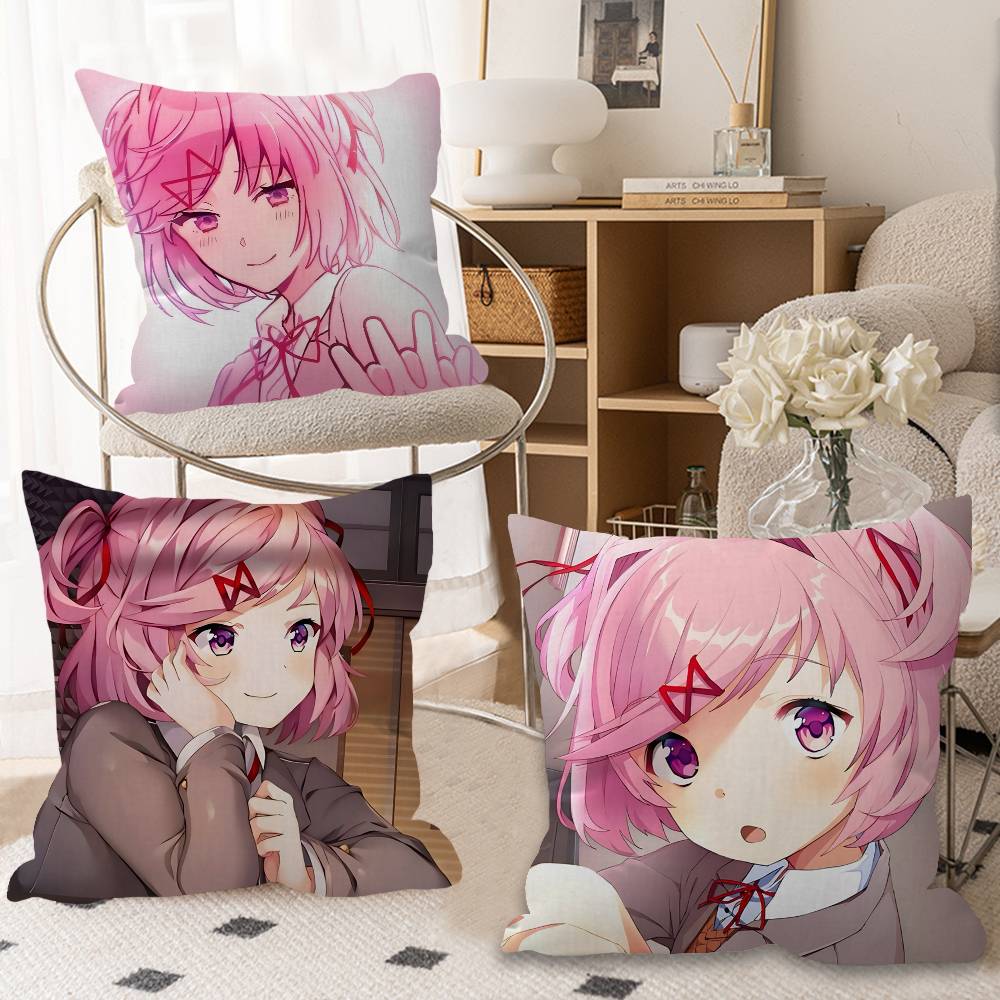 Natsuki Doki Doki Pillow Gift Home Office Decoration Bedroom Sofa Car Cushion Cover case 45x45
