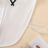 Women's Black Cross Edged Pointed Chiffon Fake Collar, Fashionable and Elegant, Versatile Decoration, Half Shirt Style Collar