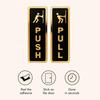 Push–Pull Door Sign – Self‑Adhesive Acrylic (Black/Gold),  Ideal for Offices, Restaurants, Hotels, Homes (Verticle Golden)