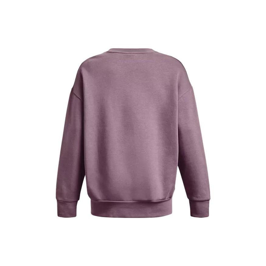 Under Armour Solid Color Letter Print Crew Neck Long Sleeve Sweatshirt Women Sweatshirt Purple 1379475-500
