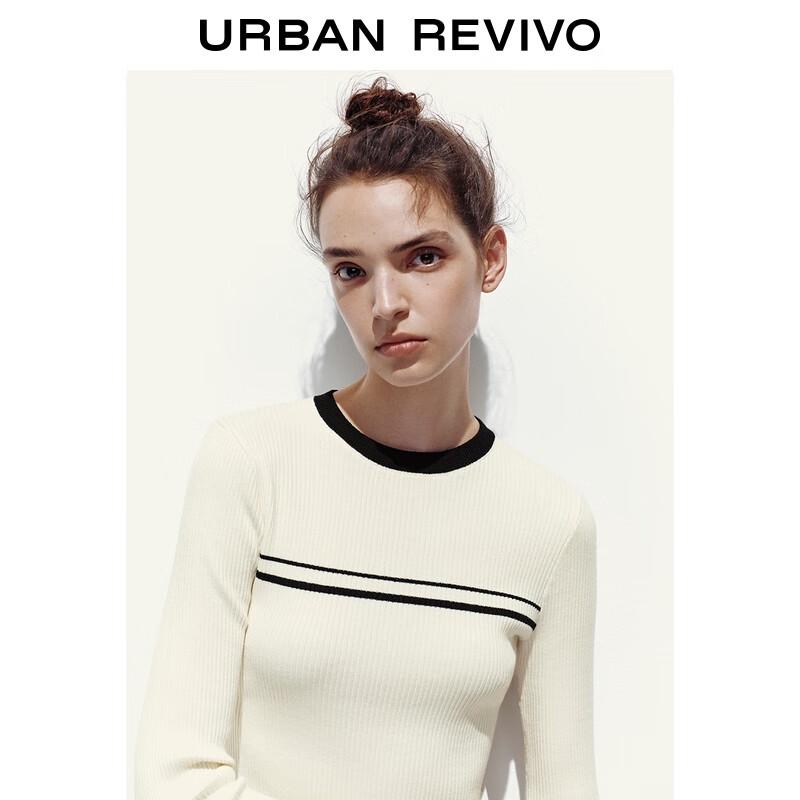 UR Women's Slim-Fit Color-block Striped Knit Top