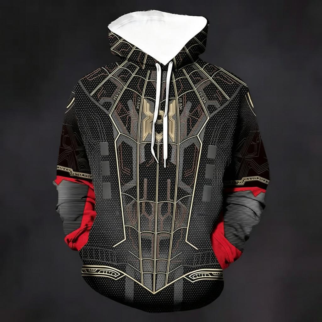 Unisex Casual Loose Fit Long Sleeve Graphic Print Pocket Hoodie for Men and Women