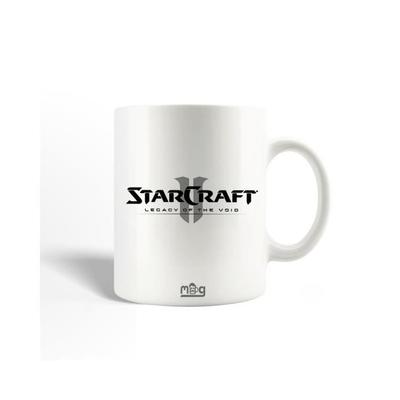 Kubek ceramiczny - StarCraft - Czarne Logo - 30cl - Nadaje się do zmywarki - Wysokość 9,5 cm