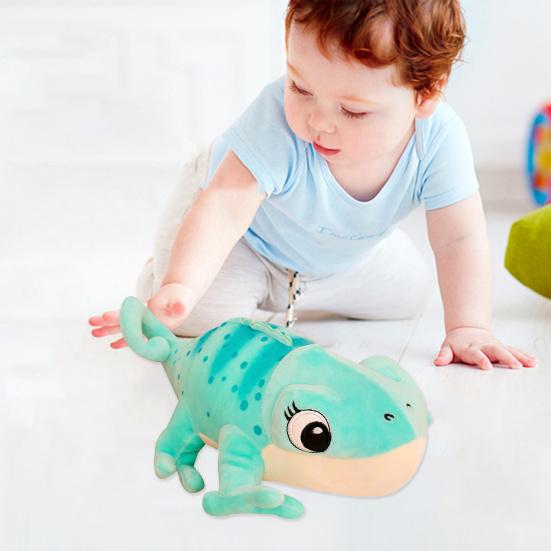 Cute Imitation Chameleon Plush Toy Vivid Appearance Stuffed Animal Doll Kids