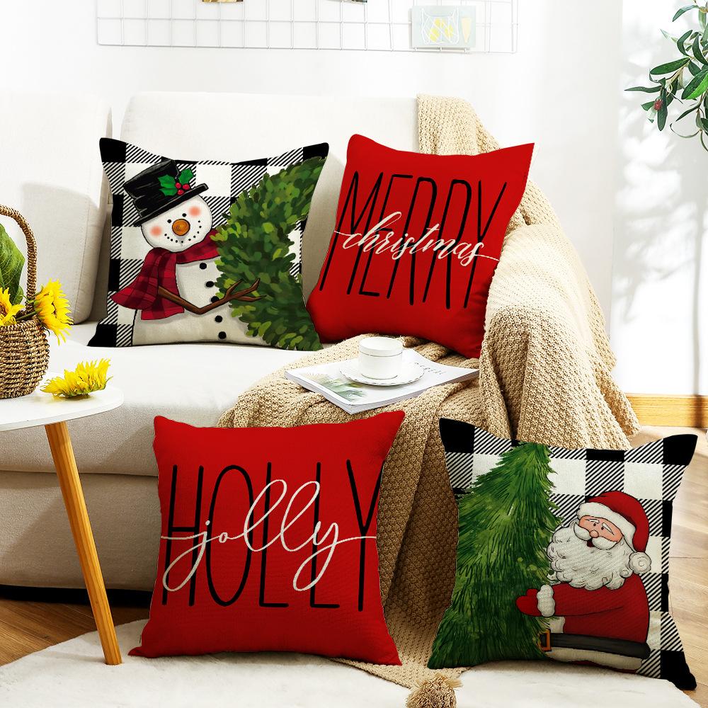 Christmas Pillow Case Christmas Sofa Living Room Pillow Case Pillow Case Home New Style