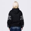 Übergroßer Kapuzen-Reißverschluss-Sweatshirt Mit Totenkopf-Print Streetwear Lockerer Schnitt Damen Herbst Winter