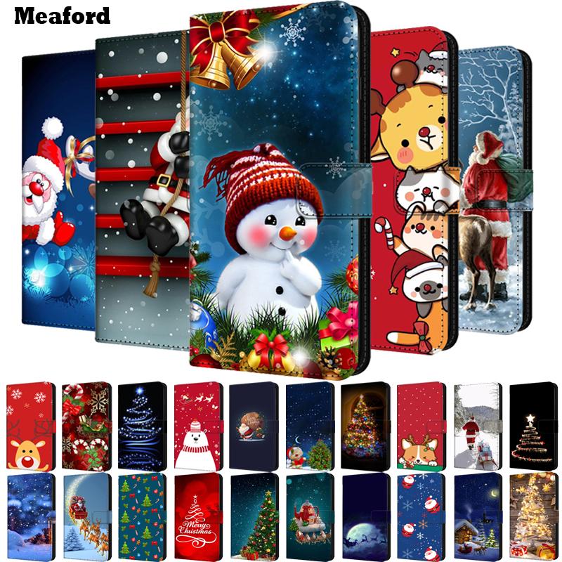 Leather Christmas Covers For Honor 90 Lite Cases Honor90 Pro 5G X9A X8A X7A Honor 70 90pro Magic5 Magic 5 Lite Flip Wallet Coque