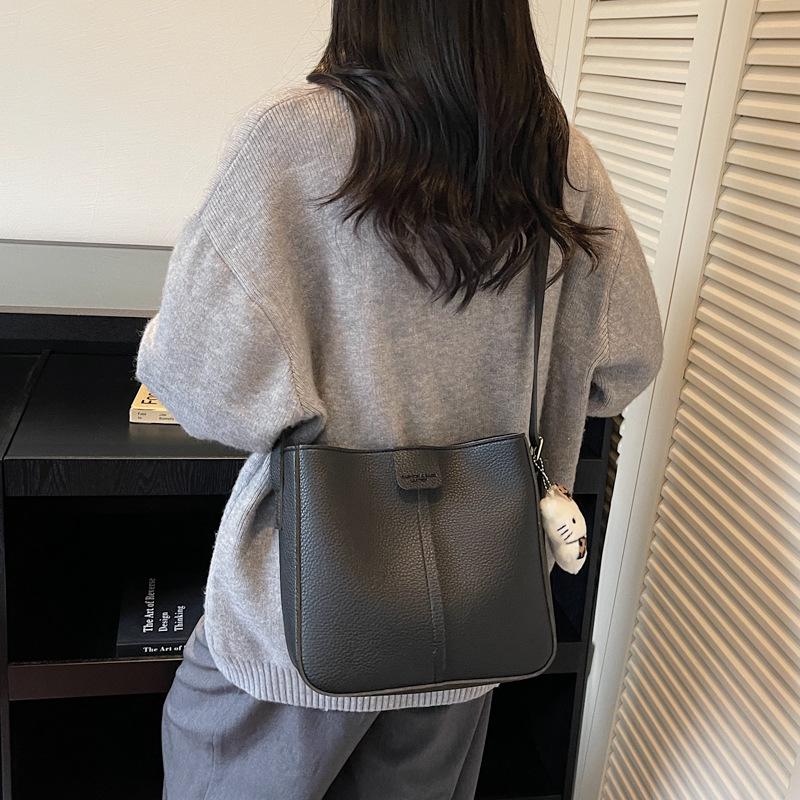 Damen High-End Retro Crossbody Bucket Bag - Herbst/Winter Vielseitige Mode Schultertasche