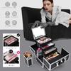 Joligrace Makeup Large Professional Cosmetic Storage Makeup Box with Cosmetic Makeup Nail Cosmetic Lockable Box, Capacity, Grade, Box, Mirror, 3-Tier