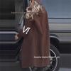 2024 Autumn/Winter European & American Women's Casual Hooded Spliced Coat