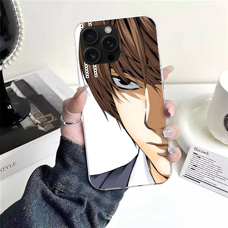 N-Note D-Death Yagami Light Soft Phone Case For IPhone 11 17 Air 16E 16 Pro Max 15 + 14 Plus 13 Mini 12 Apple 7 SE 8 Fundas Coqu