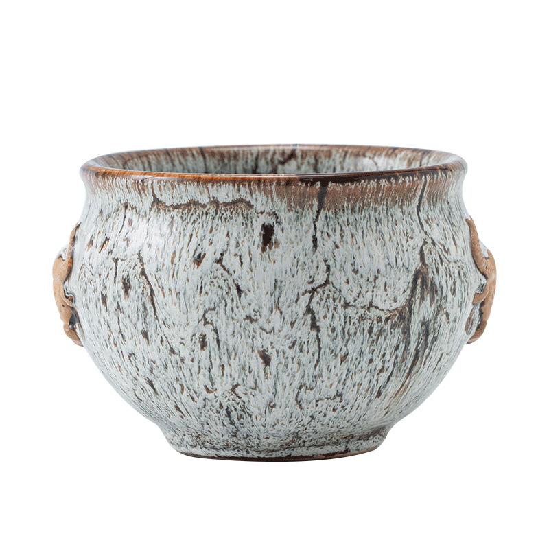 Jian Relief Gold Bull Zhan Ceramic Change Master Jun Kiln Large Kung Fu Personal Tasting Tenmoku Glaze Tea Cup