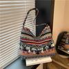 New Shoulder Bag Ethnic Style Bag Women's New Bohemian Style Tassel Large Capacity Tote Bag Women's Bag