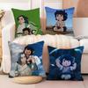 Anime The Legend of Hei Cushion Cover Soft Plush Fabric Double-Sided Printed Sofa Cushion Cover for All Seasons Home Decor Gift