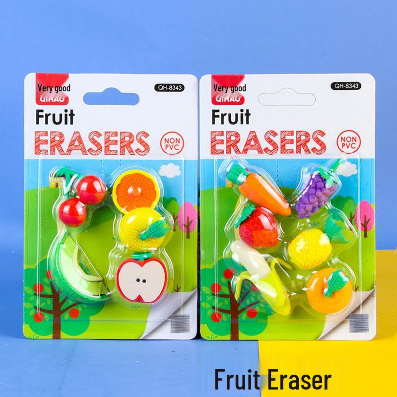 Adorable Cartoon Mini Eraser Set for Students – Perfect Back-to-School Gift