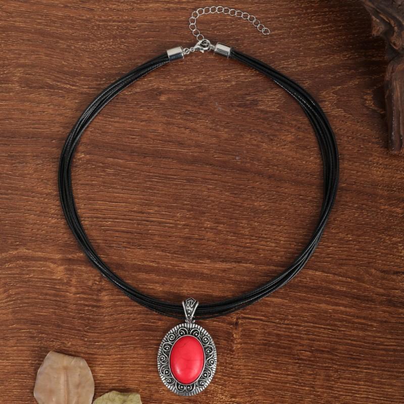 

BLINGBAY Женское ожерелье с подвеской в стиле бохо, ретро, этнический стиль, бирюзовое ожерелье, женское индивидуальное геометрическое ожерелье с подвеской, подарок на день рождения для девочки