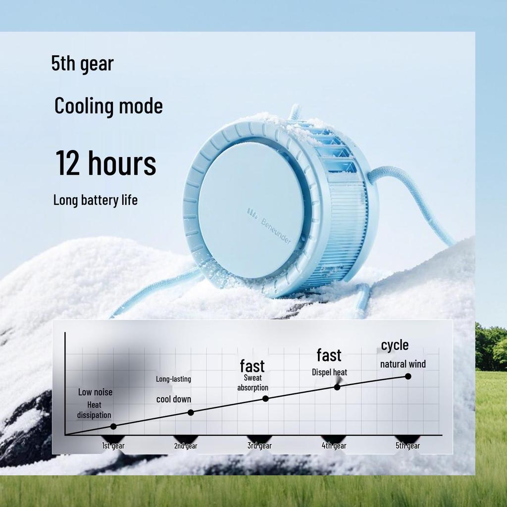 Mini Banana Neck Fan: Portable, Rechargeable, Multi-functional Outdoor Fan for Summer