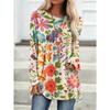 Damen T-Shirt mit Aufdruck und langen Ärmeln, geeignet für Frühling, Herbst und Winter. Modisch und vielseitig, maschinenwaschbar.
