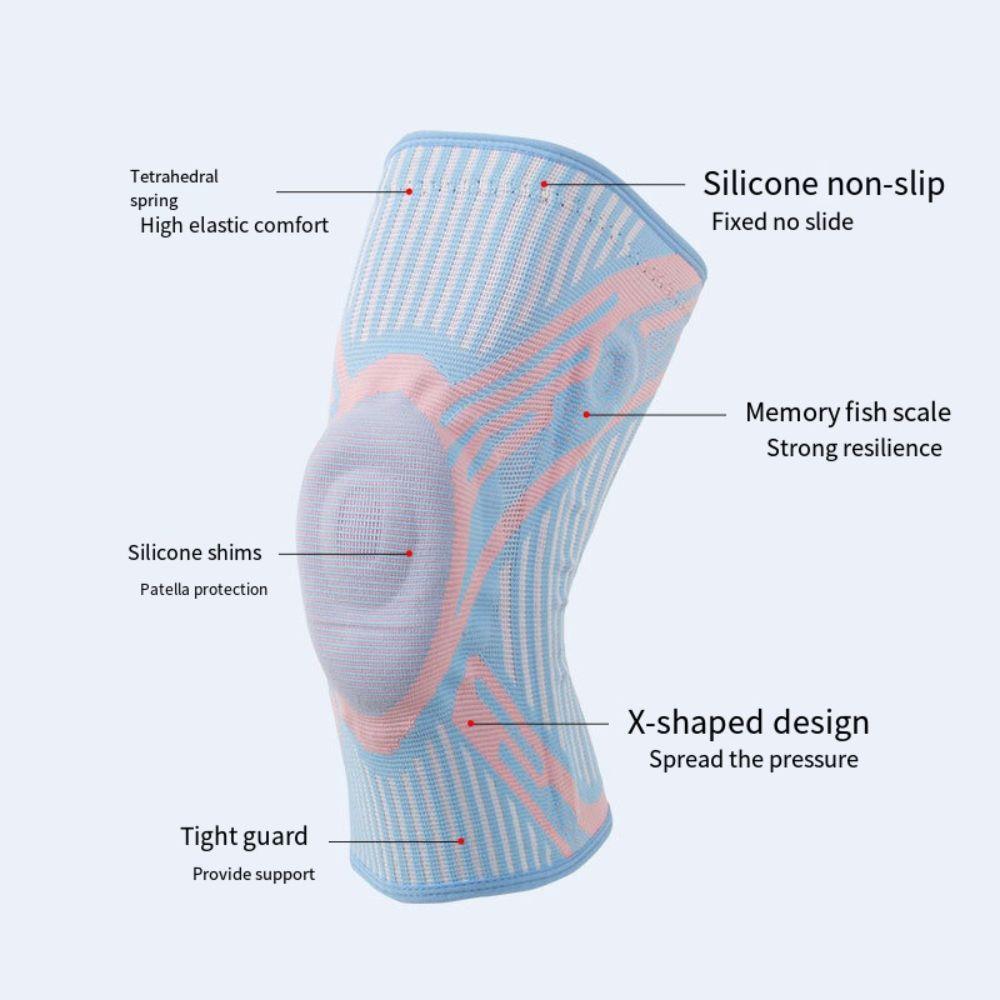 Silikon Sport Kniebandage Professioneller Knieschützer Knie Kompressionsmanschette Workout