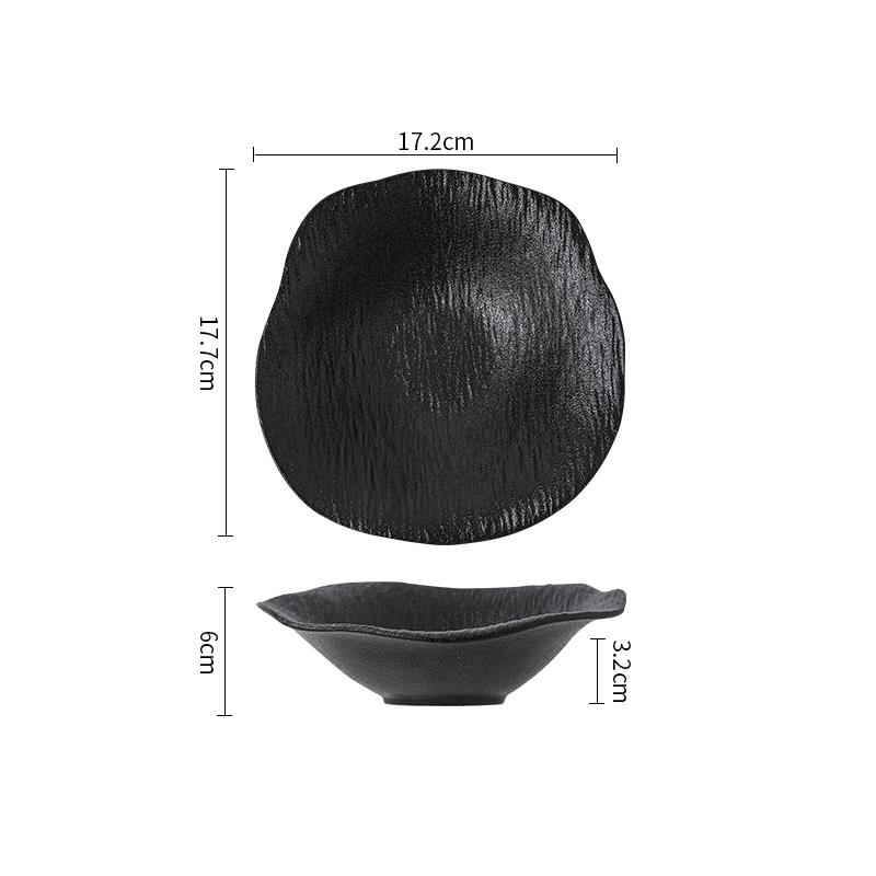 

Керамическая глубокая миска с неровным узором из камня, миска для десерта, салатница, миски для пасты, ресторанная молекулярно-кухонная утварь