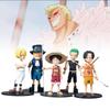 One Piece 5pcs Role Pvc Toy Model Desktop Decoration Children Christmas Gift