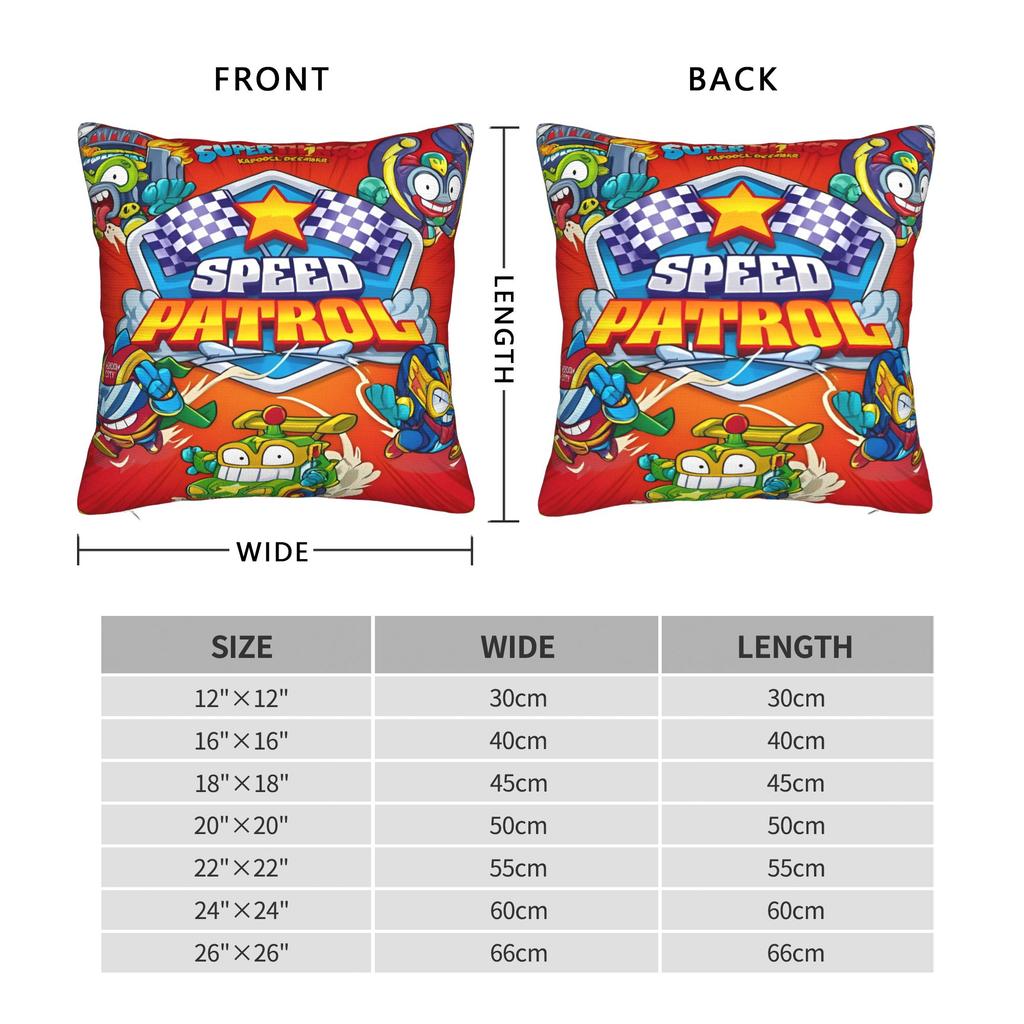 SuperThings Cartoon Square Pillow Covers Polyester Couch Super Zings Kindergarten Cushion Cover Cool Decor Pillowcase 40*40