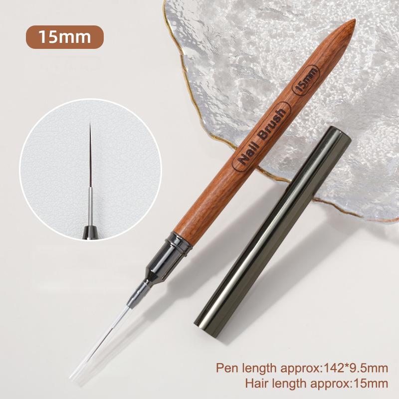 6/9/12/15/18Mm Nail Liner Brush Drawing Lines Stripe Painting Flower Pen Nail Art Manicure Sandalwood Handle
