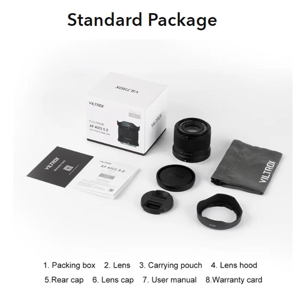 Viltrox AF 40mm Camera Large Auto Lens for Nikon Z Mount F2.5 Lens, Full-Frame Lens, Aperture,