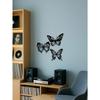 Metallschmetterling & Schmiedeeisen Wandkunst Set von 3, Vintage Heimdeko für Wohnzimmer Schlafzimmer, Rostfreies Wasserdichtes Wandbehang-Ornament