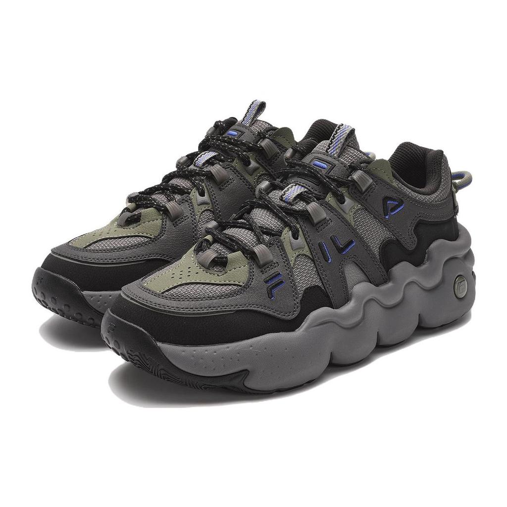 FILA Panini Comfortable Versatile High-Top Retro Basketball Shoes Men sneaker Black Gray F12M412111FCF