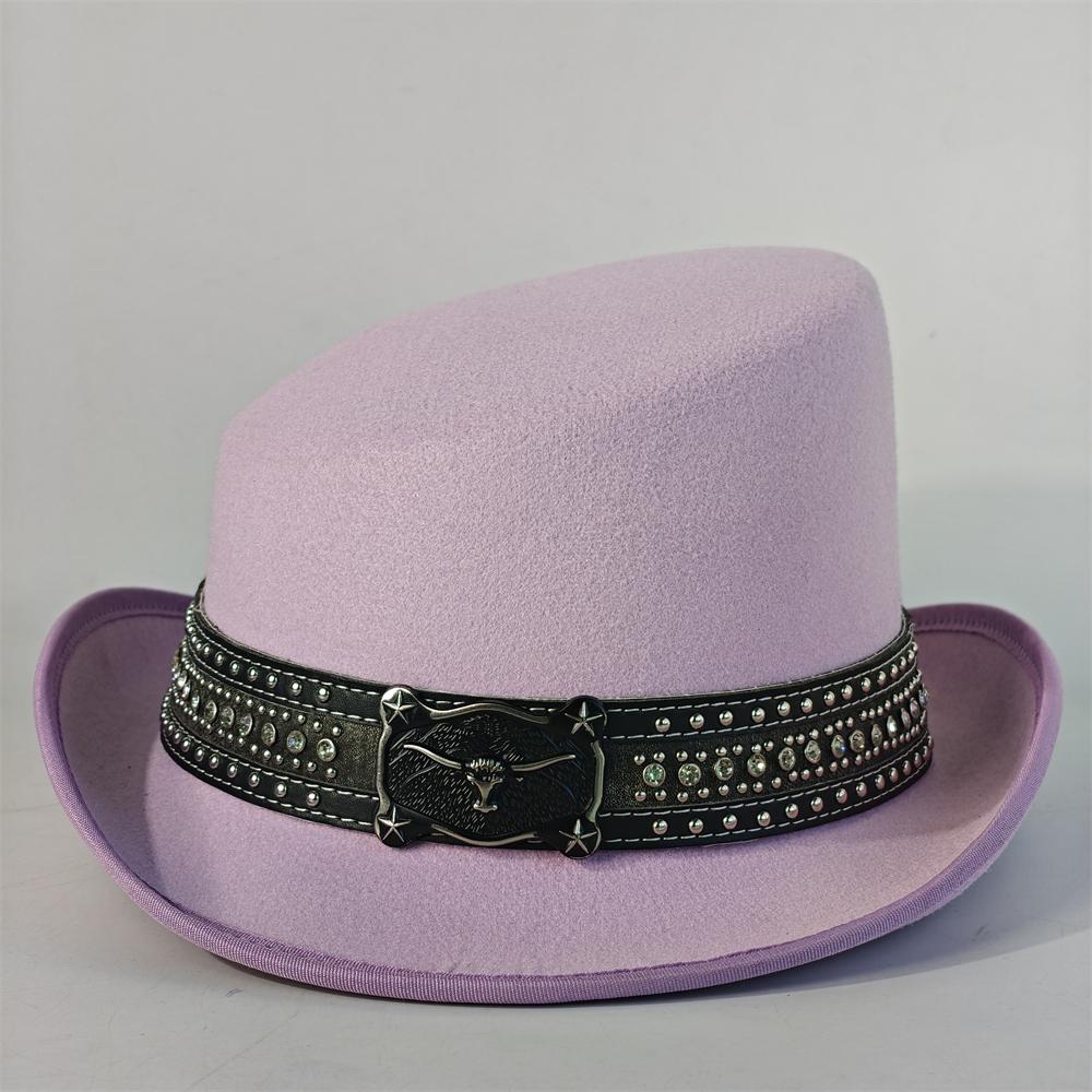 Schräges Oberteil Fedora Unisex Gentleman Cosplay Derby Bowlerhut Britische Form Hut Herbst Winter Magischer Hut Federzubehör