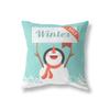 Christmas Theme Snowman Reindeer Print Pattern Cushion Cover Home Living Room Sofa Decoration Square Pillow Pillow Cover