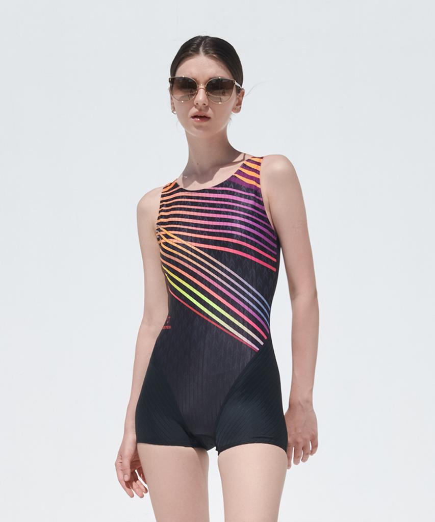 Jeteseu Women'S Aqua 2-Part U-Back Indoor Swimsuit L_9A714